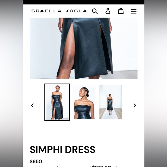 ISRAELLA KOBLA Simphi One-Shoulder Faux Leather Dress - Picture 5 of 7